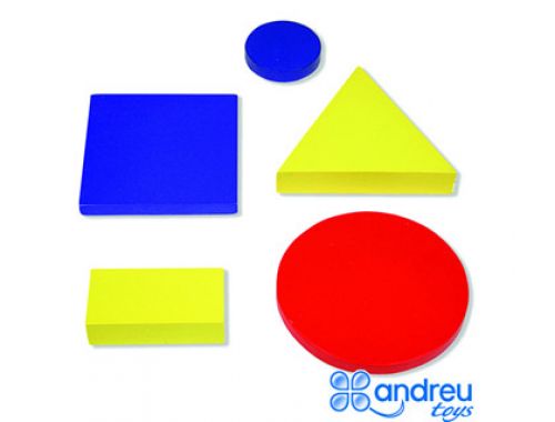 Jogo andreutoys figuras geometricas madeira 48 pecas 24,5x15x8 cm , Ambitoys , 68246 , 8416040161649